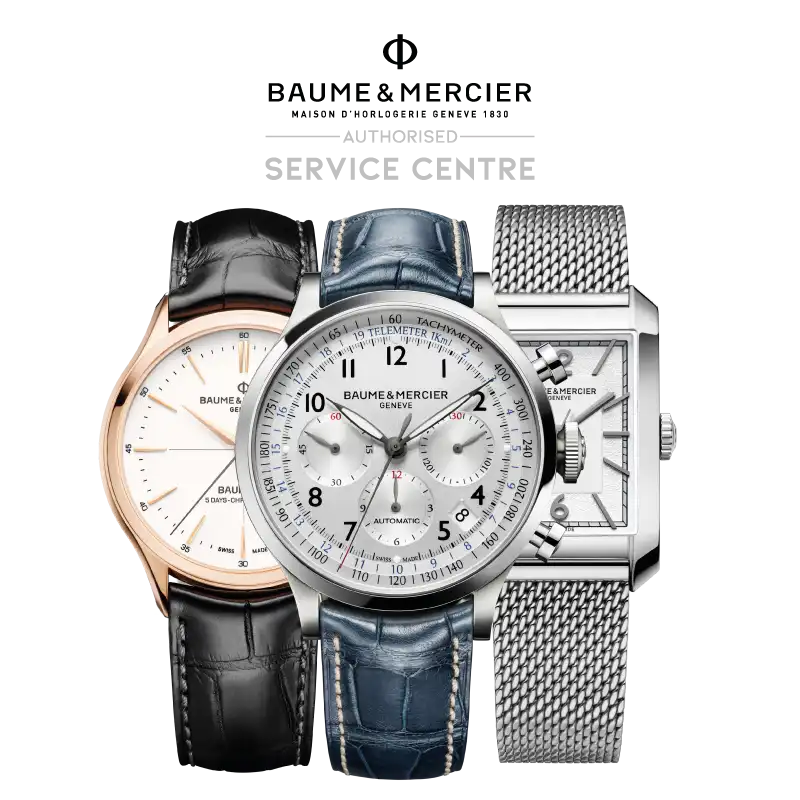 Centre de service agréé Baume & Mercier pour la réparation et l’entretien des montres.