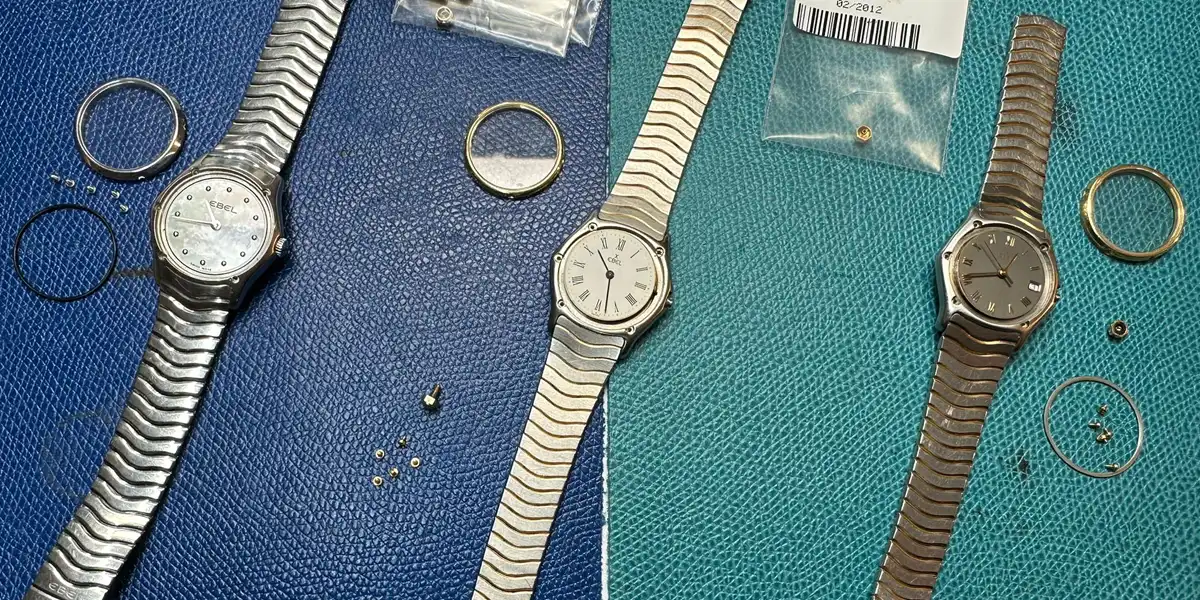Montres Ebel femme – entretien avec pièces d’origine Révision de montres Ebel femme avec remplacement de composants – SAV officiel