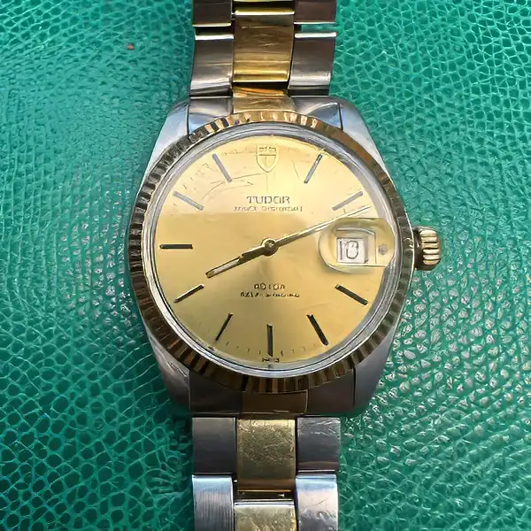 Tudor Oysterdate vintage à cadran doré